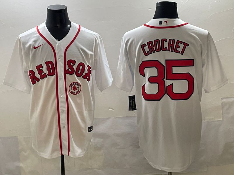 Men 2025 Boston Red Sox #35 Crochet White Game Nike MLB Jersey style 7->boston red sox->MLB Jersey